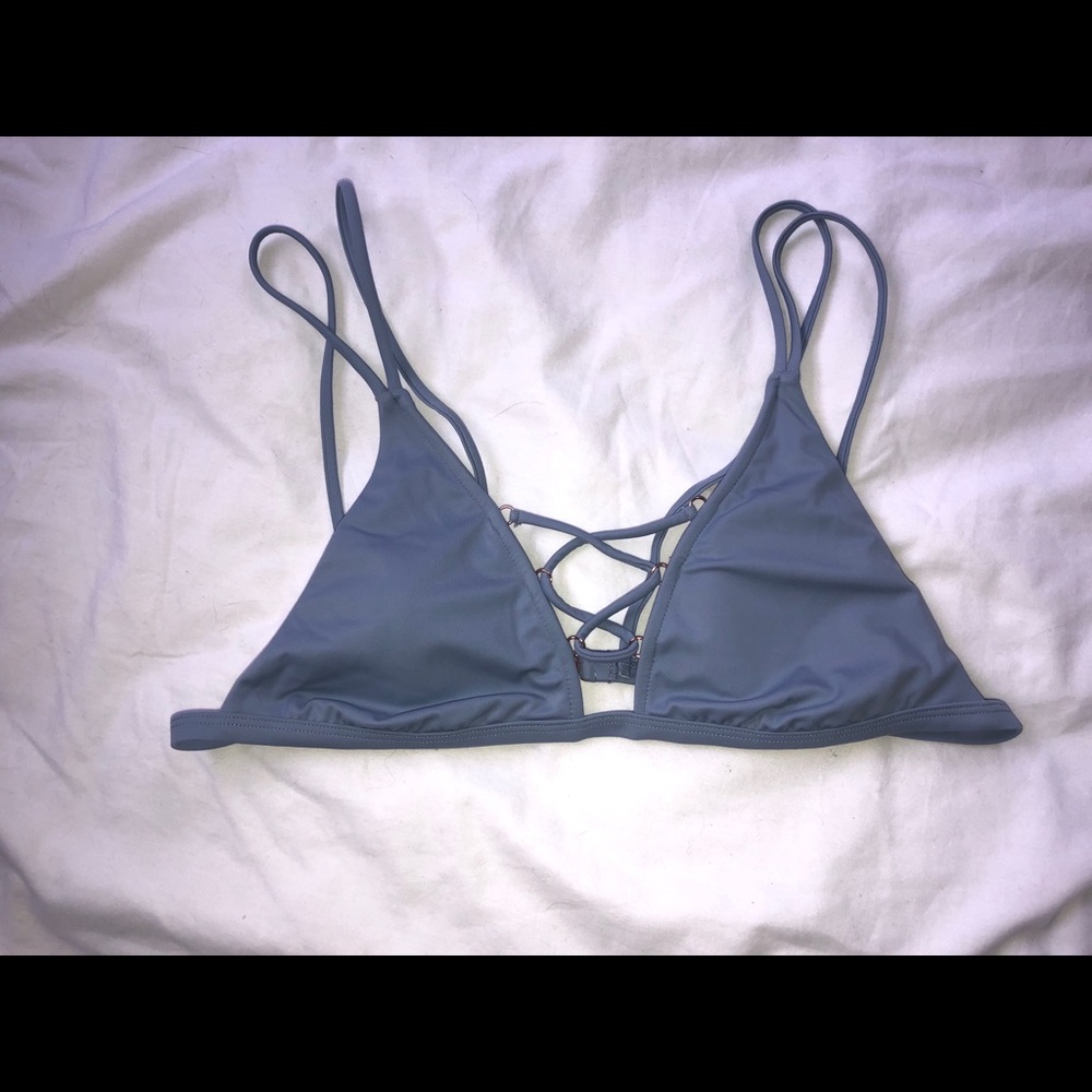light blue LA Hearts bikini top